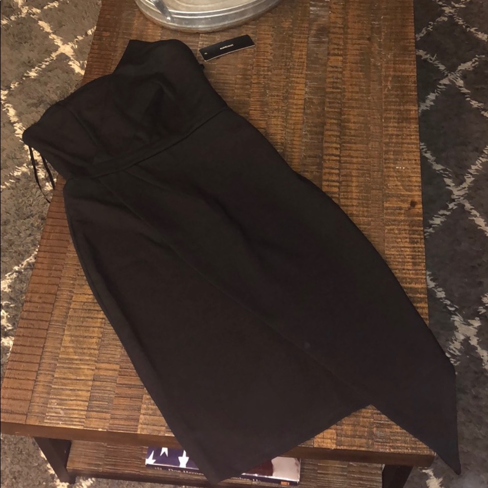 NWT Black strapless knee length dress
